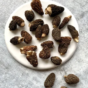 Plate full of Himalayan "Gucchi" Black Morels
